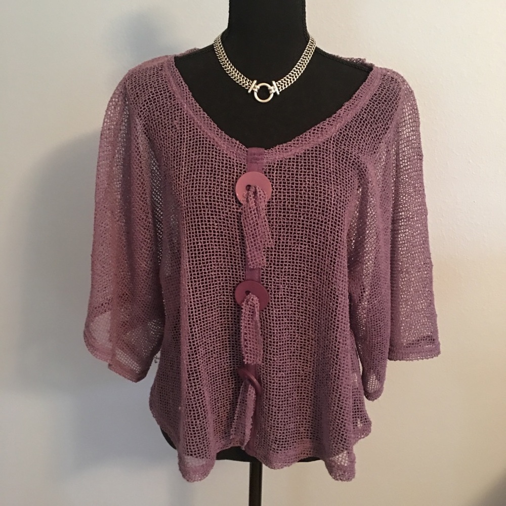 Lavender Lace Crochet Crop Top